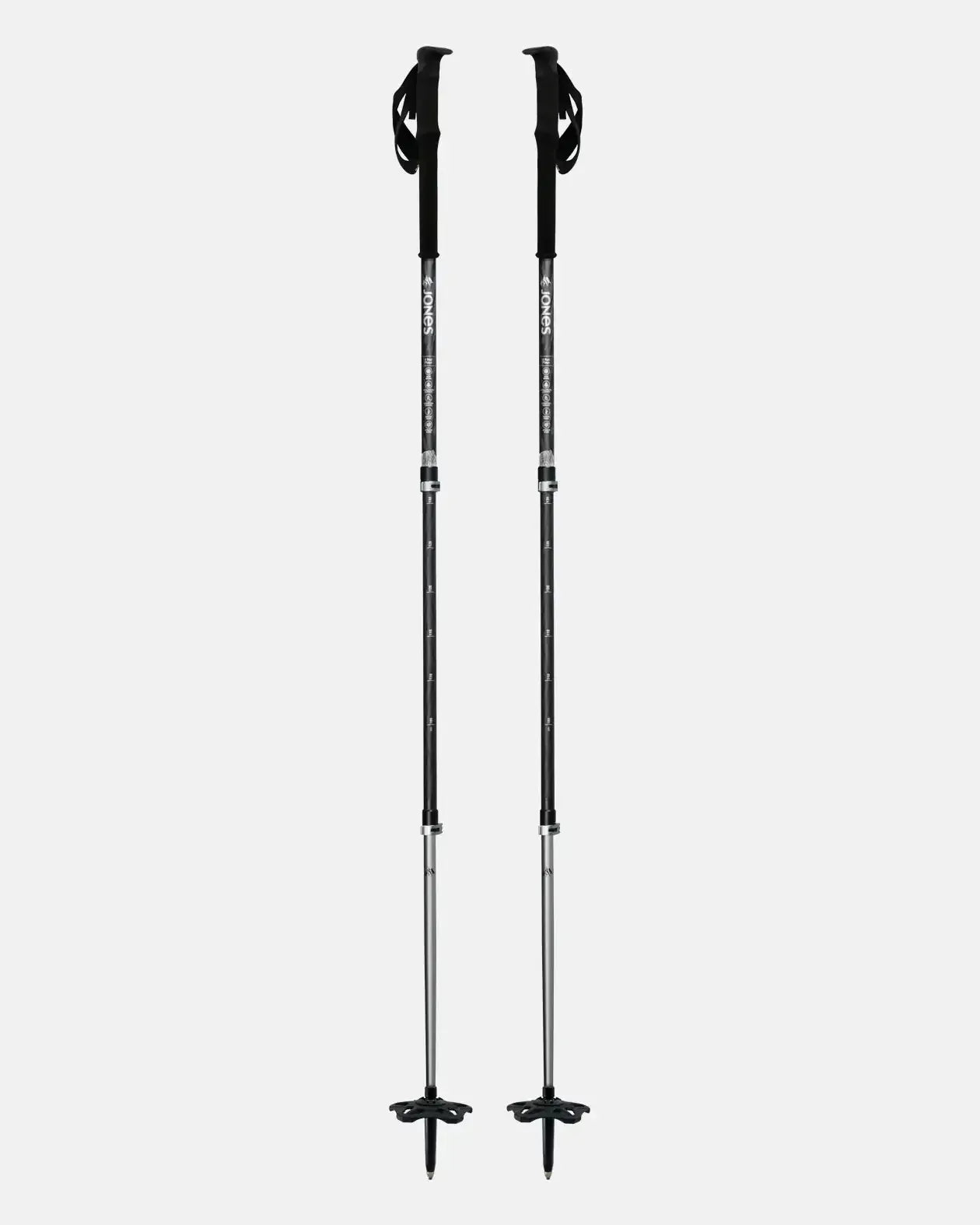 Talon Pro Splitboard Poles | Jones Talon Pro Splitboard Poles Jones Snowboards High Performance 7630463492413 J.25.PLN.TAP.BK.135.1