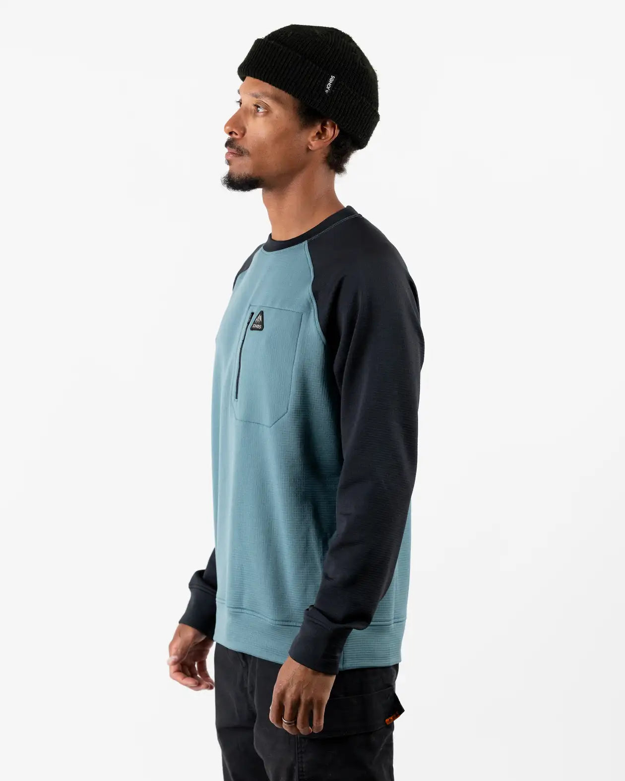 Men’s Flagship Recycled Grid Fleece Crew | Jones Men’s Flagship Recycled Grid Fleece Crew Jones Snowboards High Performance
