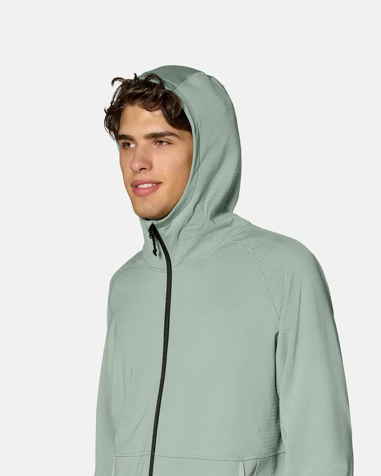 Men’s Flagship Grid Fleece Hooded Jacket Men’s Flagship Grid Fleece Hooded Jacket Apparel Technical Jones Snowboards High Performance