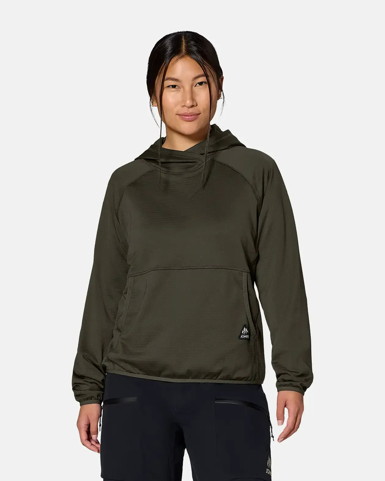 Women’s Flagship Grid Fleece Hooded Pullover Women’s Flagship Grid Fleece Hooded Pullover Apparel Technical Jones Snowboards High Performance 7630961816087 J.27.HOW.FLH.300.1XS.1